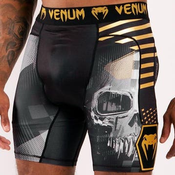 Venum Skull Compression Shorts Zwart Goud, Zwart, Vechtsport, Nieuw, Ophalen of Verzenden
