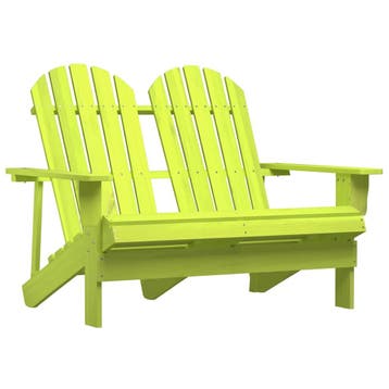 vidaXL Tuinstoel 2-zits Adirondack massief vurenhout groen, Tuin en Terras, Tuinstoelen, Verzenden, Nieuw, Hout