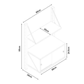 Wandrek Tingvoll 85x65x34 cm bamboe naturel [en.casa], Verzenden, Nieuw