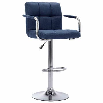 vidaXL Barstoel stof blauw, Verzenden, Nieuw
