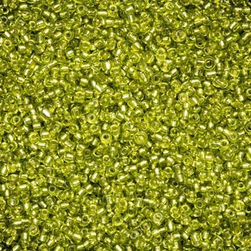 20 gram rocailes apple green transparant Silverlined 12/0..., Ophalen of Verzenden, Nieuw, Kraal