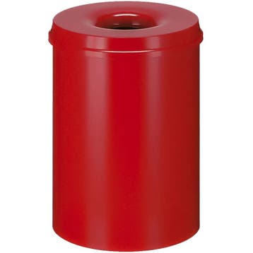 Afvalbak | Metaal | Rood | 30L | Open | Vlamdovend |, Verzenden, Nieuw in verpakking