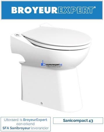 Sanibroyeur Sanicompact 43, Doe-het-zelf en Verbouw, Sanitair, Ophalen of Verzenden, Nieuw, Toilet
