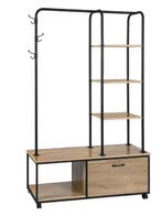 Kledingrek met Kapstokhaken, Planken enKast op Wieltjes 160, Verzenden, Nieuw