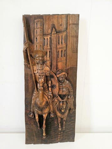 Ouro Artesania - sculptuur, 3D Paneel Don Quichot & Sancho