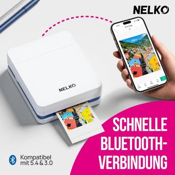 Foto printer - Pocket Printer - Fotoprinter - Wit - Nelko •, Computers en Software, Printers, Verzenden, Zo goed als nieuw