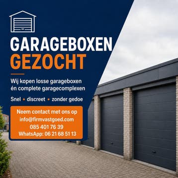 Wij kopen garageboxen – discreet en zonder gedoe, Auto diversen, Autostallingen en Garages