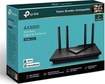Router WiFi 6 TP-Link Archer AX55 - AX3000 - Dual-band - WiF, Verzenden, Nieuw