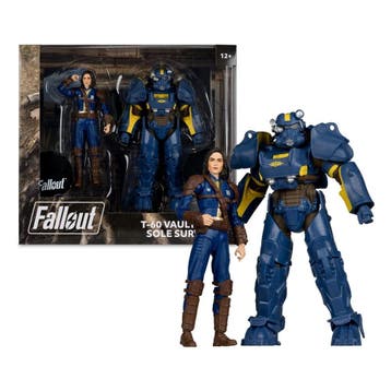 Fallout 4 Statue 2-Pack T-60 Vault Tec & Sole Survivor 18 cm, Ophalen of Verzenden, Nieuw