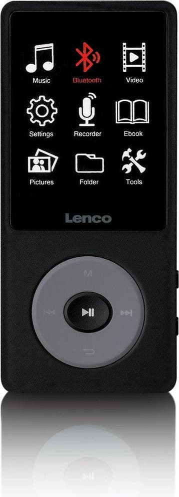 MP3 Speler met Bluetooth - Inc. 8GB SD - Zwart - Lenco - XEM, Verzenden, Zo goed als nieuw