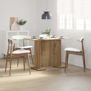 vidaXL Eettafel 110x60x75 cm bewerkt hout artisanaal, Huis en Inrichting, Tafels | Eettafels, Verzenden, Nieuw
