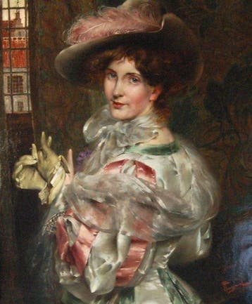 Fernand Toussaint (1873-1956) - Portrait délégante au