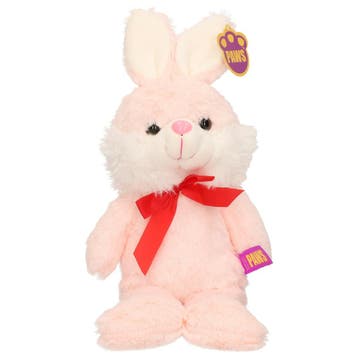 Paashaas knuffel - zachte pluche - lichtroze - 32 cm, Verzenden, Nieuw