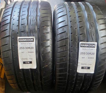 255/30r20 92Y Hankook 2 stuks 7mm, Auto-onderdelen, Banden en Velgen, Ophalen, 255 mm, Nieuw, Band(en)