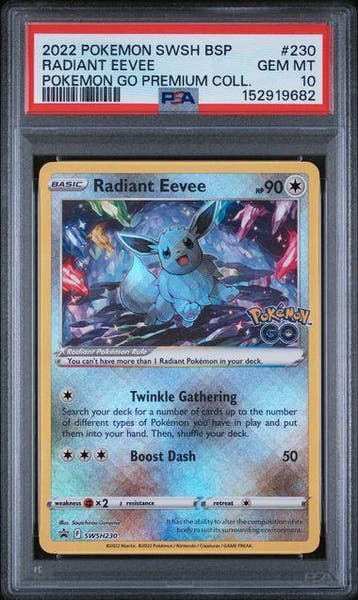 Radiant Eevee (SWSH 230) PSA 10, Ophalen of Verzenden, Nieuw