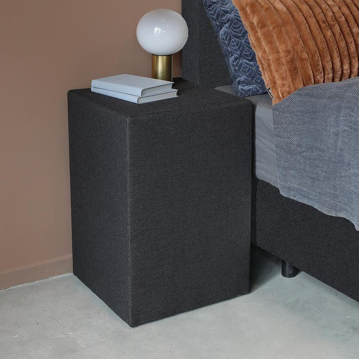 *WOONWINKEL* Nachtkastje Antraciet Stof, Huis en Inrichting, Slaapkamer | Nachtkastjes, Nieuw, Verzenden