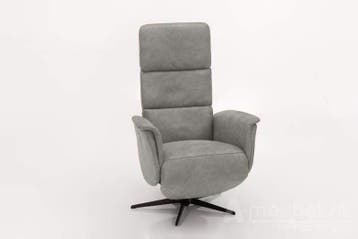 Relaxfauteuil Arkel - relaxfauteuils - Zilver, Nieuw, Stof
