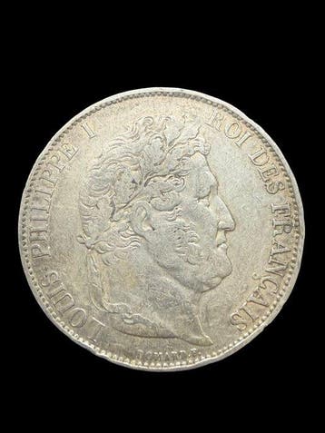 Frankrijk. Louis Philippe I. 5 Francs 1844-W, Lille (Zonder