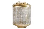 Deco lantaarn ORIENT 25cm goud metaal met patina, Ophalen of Verzenden, Nieuw