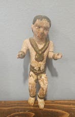 Oude rituele figuur van gepolychromeerd hout - Hout -