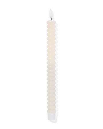 HEMA LED kaars Ø2.5x29cm ribbel ivoor laag geprijsd, Verzenden, Nieuw
