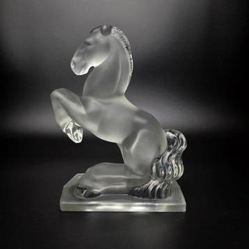Curt Schlevogt - Beeldje - Art Deco - Rearing Horse - Glas, Antiek en Kunst