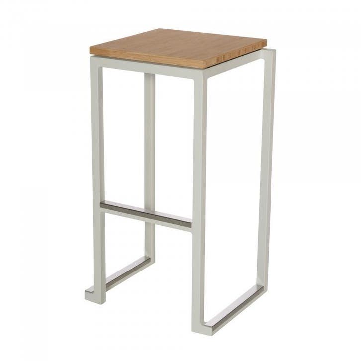 Barkruk Kubo Smart Bar | Staal | Bamboe/Wit | 4 stuks, Zakelijke goederen, Horeca | Keukenapparatuur, Verzenden
