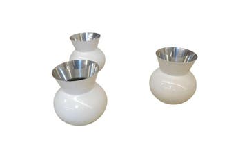 Set van drie minimalistische witte designvazen, Ophalen of Verzenden, Nieuw