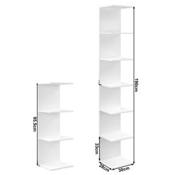 Nieuwe Modulaire Boekenkast Wit 7-Laags of 4 -Laags Modulair, Huis en Inrichting, Kasten | Boekenkasten, Verzenden, Nieuw