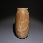 Oud-Egyptisch Albast Vaas. 9 cm hoog. Oud Koninkrijk, 3e–6e