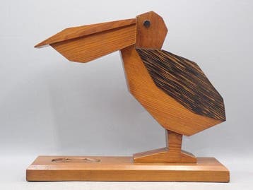 Standaard - pelikaan - Hout - Amsterdamse School