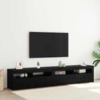 vidaXL TV-kast 2 pcs Zwart Eiken 210 x 35 x 40 cm Bewerkt, Minder dan 50 cm, Verzenden, Nieuw, Minder dan 100 cm