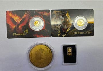 Wereld. Lot of 4 gold coins