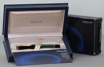 Pelikan - souveran M800 Green/Black Stripes - Vulpen, Nieuw