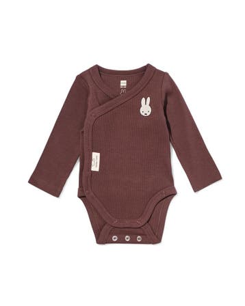 HEMA Nijntje babyromper meegroei rib bruin, Verzenden, Nieuw