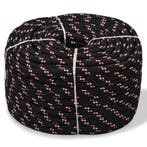 vidaXL Boot touw 10 mm 50 m polypropyleen zwart, Verzenden, Nieuw