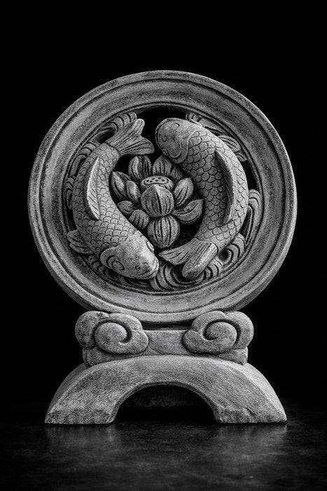 Toby (XX) - sculptuur, Handgemaakt betonnen tuinbeeld “Koi, Antiek en Kunst, Curiosa en Brocante