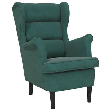 Fauteuil fluweel donkergroen | Retourdeal 35% Korting, Huis en Inrichting, Overige materialen, 75 tot 100 cm, Ophalen of Verzenden