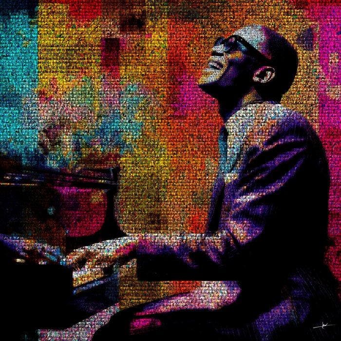David Law - Crypto Ray Charles II - Format XL 60x60, Antiek en Kunst, Kunst | Designobjecten
