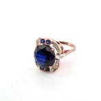 Zonder minimumprijs - Ring - 9 kt. Roségoud, Zilver Spinel -, Sieraden, Tassen en Uiterlijk, Ringen, Nieuw