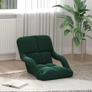 vidaXL Verstelbare vlo stoelen Donkergroen Fluweel, Verzenden, Nieuw