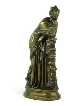 sculptuur, Polyhymnia - Antique Mythology - 34 cm - Brons