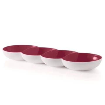 Tupperware Allegra Tapasschaal Rood/wit, Ophalen of Verzenden, Nieuw
