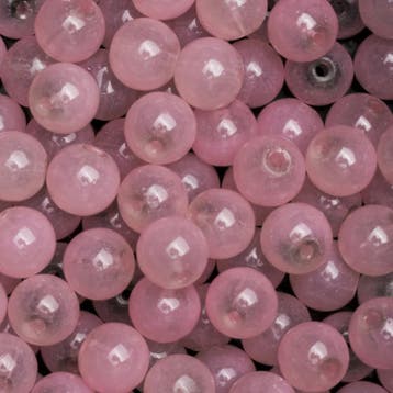 15 stuks glaskralen opaal  roze 8mm (Opaal glaskralen), Ophalen of Verzenden, Nieuw, Kraal