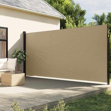 vidaXL Windscherm uittrekbaar 200x500 cm beige, Tuin en Terras, Verzenden, Nieuw