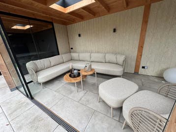 Fabrice lounge set 4 Seasons outdoor kleur Latte Special, Tuin en Terras, Overige materialen, Nieuw, Ophalen of Verzenden, Loungeset