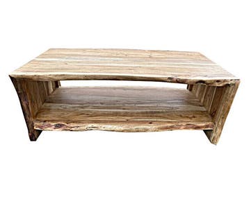 Boomstam salontafel 120x65 cm acaciahout | Acacia tree-trunk, Huis en Inrichting, Tafels | Salontafels, Ophalen of Verzenden, Nieuw