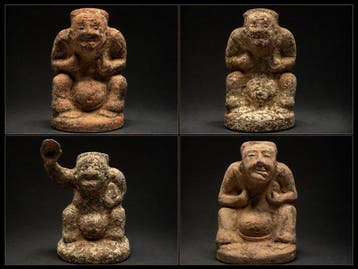 Oud-Chinees, Han-dynastie Terracotta Een lot van 4