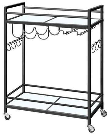 Hoppa! BC01BK031 Serveerwagen Zwart Van €49 Voor €25 NIEUW, Ophalen of Verzenden, Nieuw
