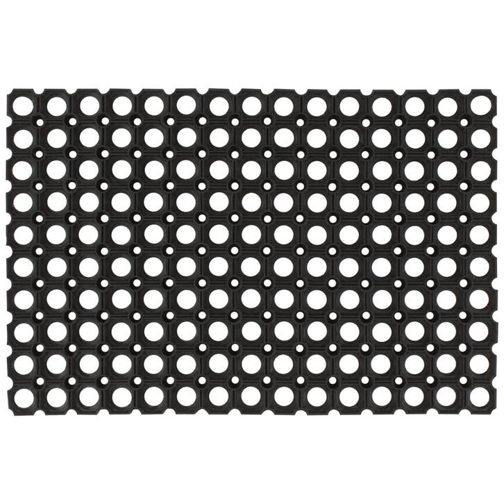 vidaXL Deurmat rechthoekig 60x80 cm rubber, Tuin en Terras, Deurmatten, Nieuw, Verzenden